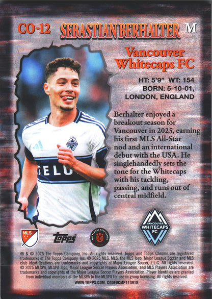 2025 Topps Chrome MLS Class of Their Own Sebastian Berhalter #CO-12 Vancouver Whitecaps FC