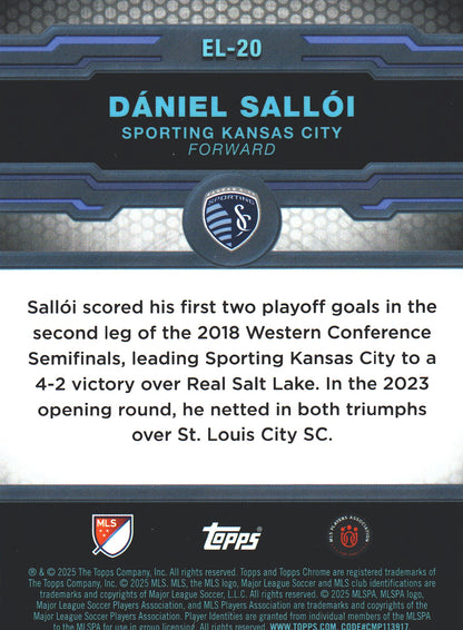 2025 Topps Chrome MLS Elimination Daniel Salloi #EL-20 Sporting Kansas City