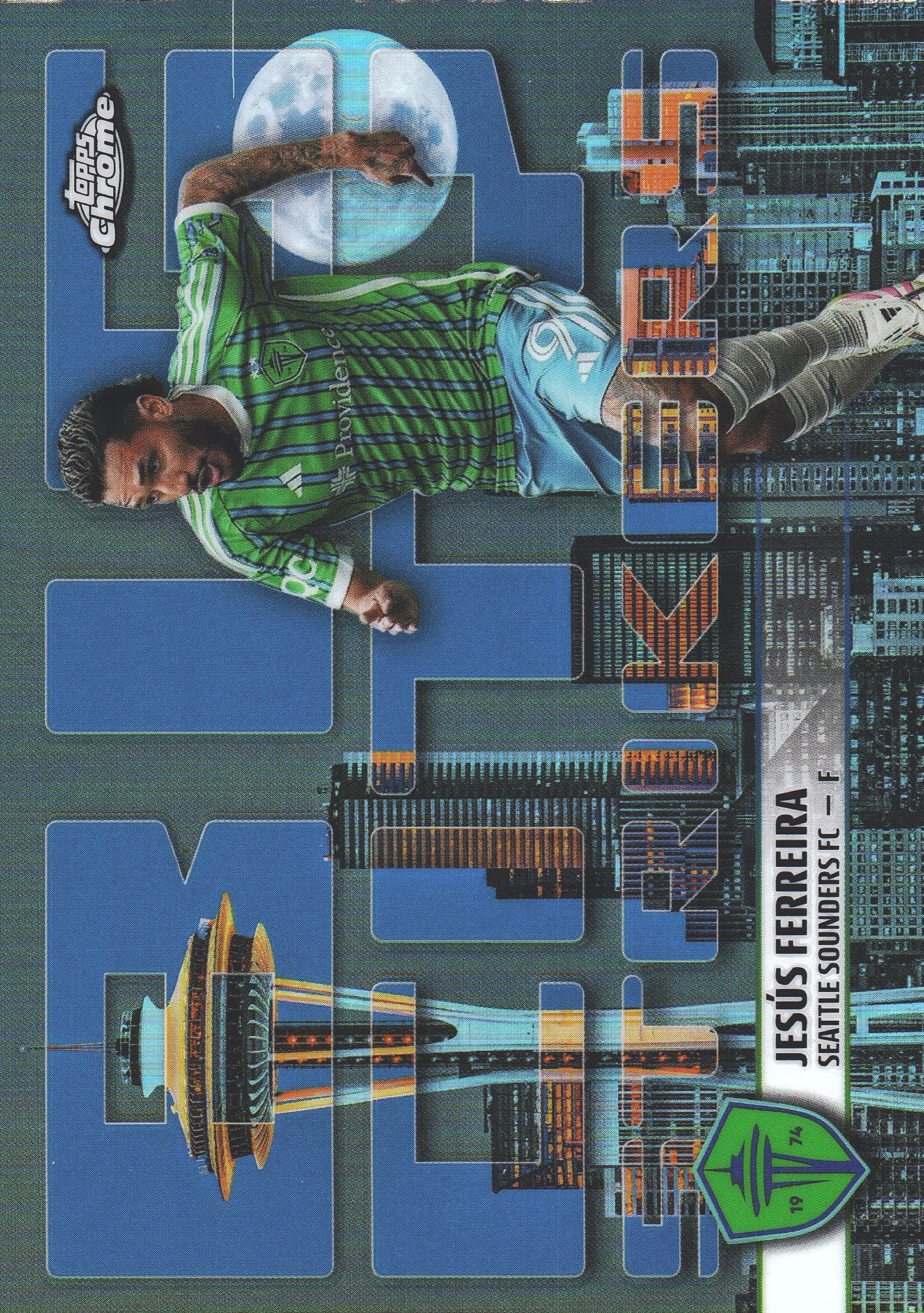 2025 Topps Chrome MLS Big City Strikers Jesus Ferreira #BCS-16 Seattle Sounders FC