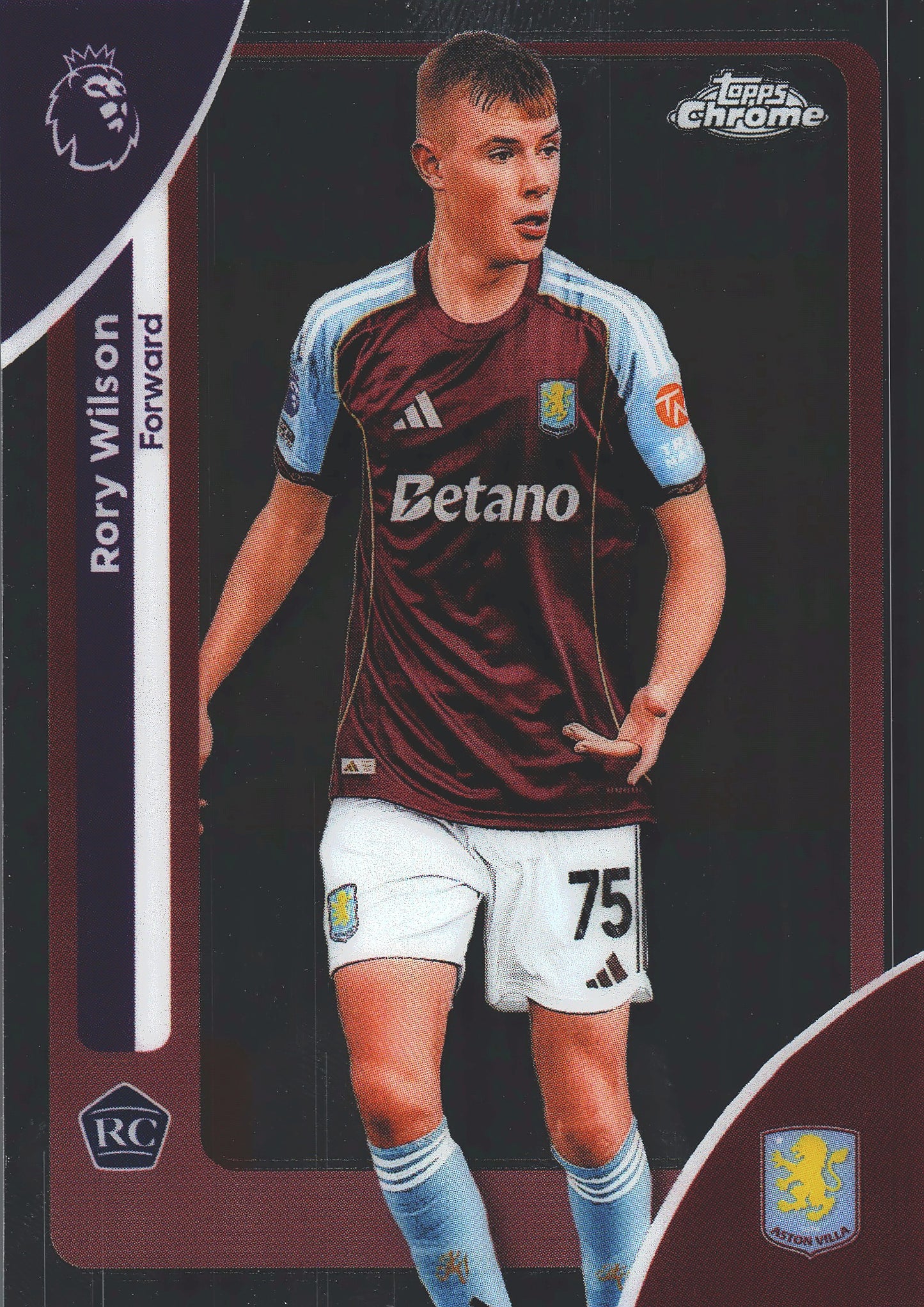 2025 Topps Chrome PL Rory Wilson RC #27 Aston Villa