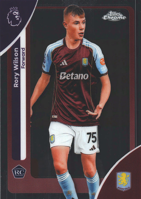 2025 Topps Chrome PL Rory Wilson RC #27 Aston Villa
