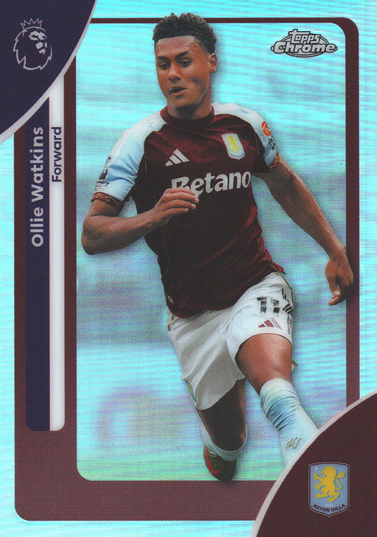 2025 Topps Chrome PL Refractor Ollie Watkins #23 Aston Villa