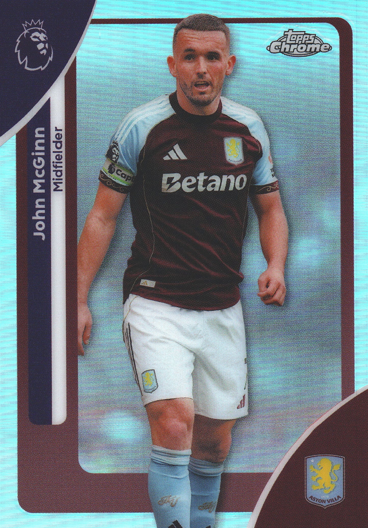 2025 Topps Chrome PL Refractor John McGinn #26 Aston Villa
