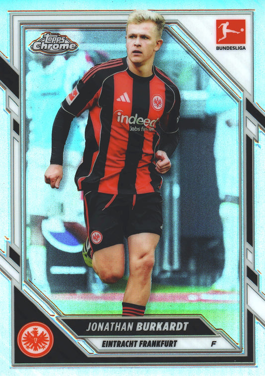 2025 Topps Chrome Bundesliga Refractor Jonathan Burkardt #28 Eintracht Frankfurt