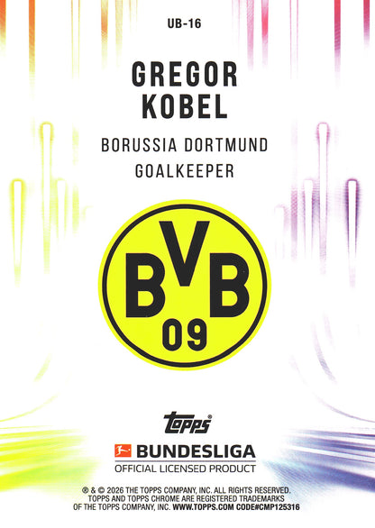 2025 Topps Chrome Bundesliga Ultrabeam Gregor Kobel #UB-16 Borussia Dortmund