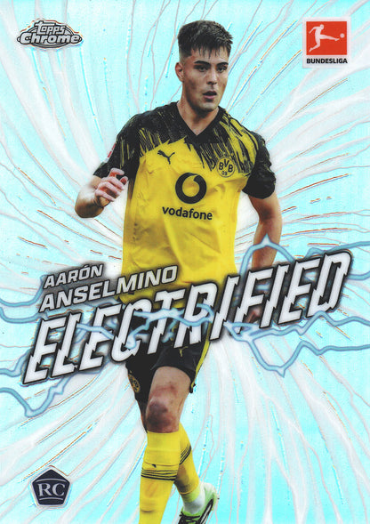 2025 Topps Chrome Bundesliga Electrified Aaron Anselmino #EL-5 Borussia Dortmund