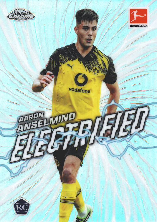 2025 Topps Chrome Bundesliga Electrified Aaron Anselmino #EL-5 Borussia Dortmund