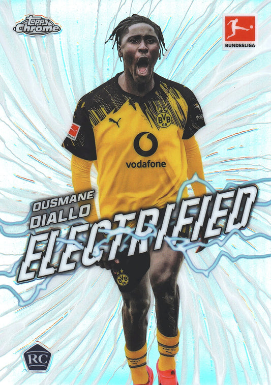 2025 Topps Chrome Bundesliga Electrified Ousmane Diallo #EL-14 Borussia Dortmund
