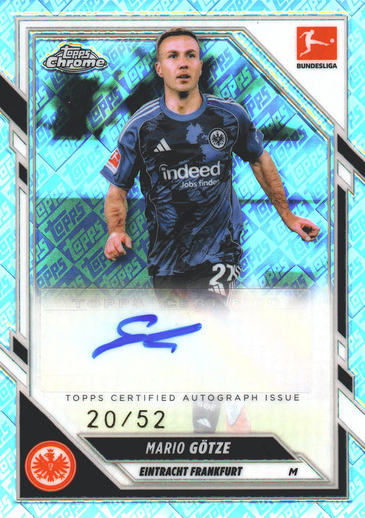 2025 Topps Chrome Bundesliga ToppsFractor Autograph /52 Mario Gotze #BA-MG Eintracht Frankfurt