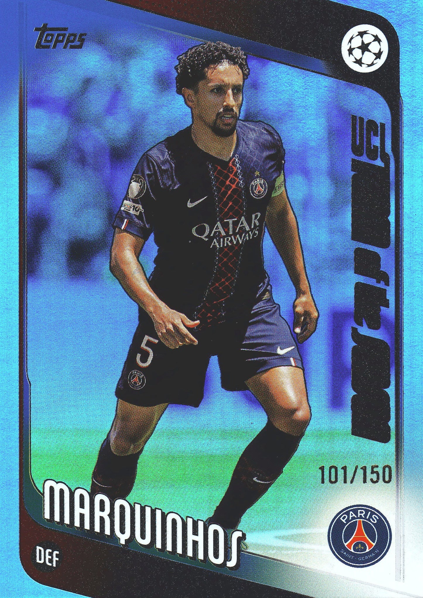 2025 Topps UCC Blue /150 Marquinhos #92 Paris Saint-Germain