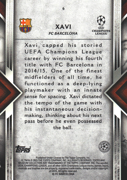 2022 Topps Museum UCC Ruby /25 Xavi #6 FC Barcelona