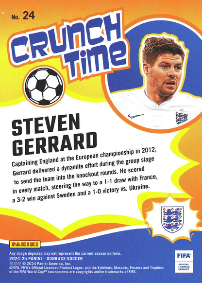 2024 Panini Donruss Crunch Time Red Steven Gerrard #24 England