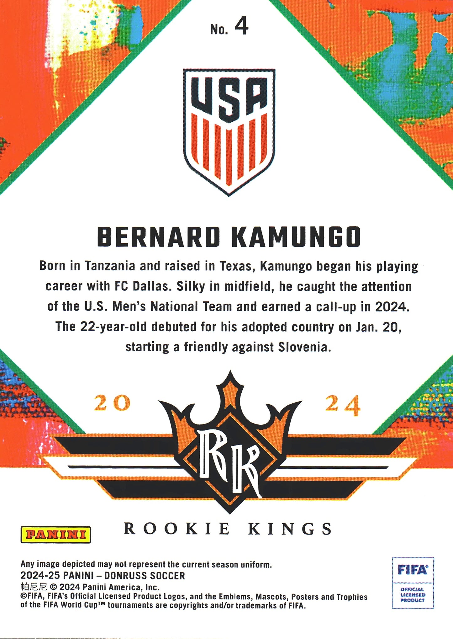 2024 Panini Donruss Rookie Kings Silver Bernard Kamungo #4 USA