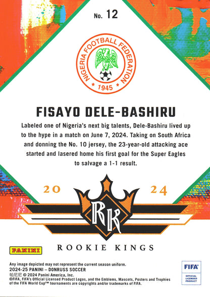 2024 Panini Donruss Rookie Kings Silver Fisayo Dele-Bashiru #12 Nigeria