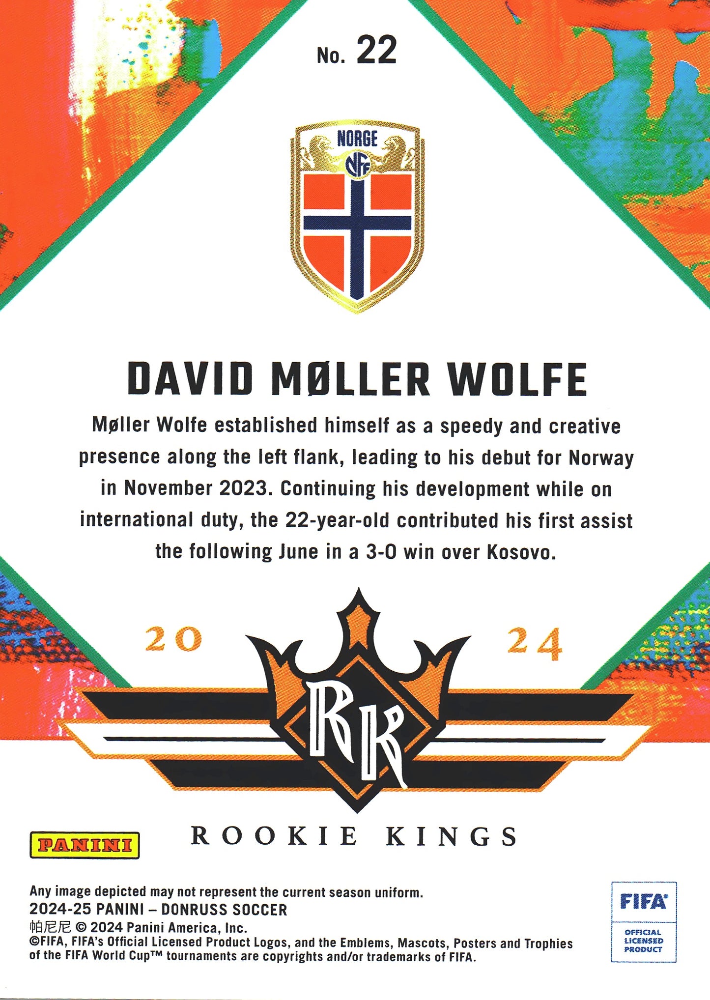 2024 Panini Donruss Rookie Kings Silver David Moller Wolfe #22 Norway