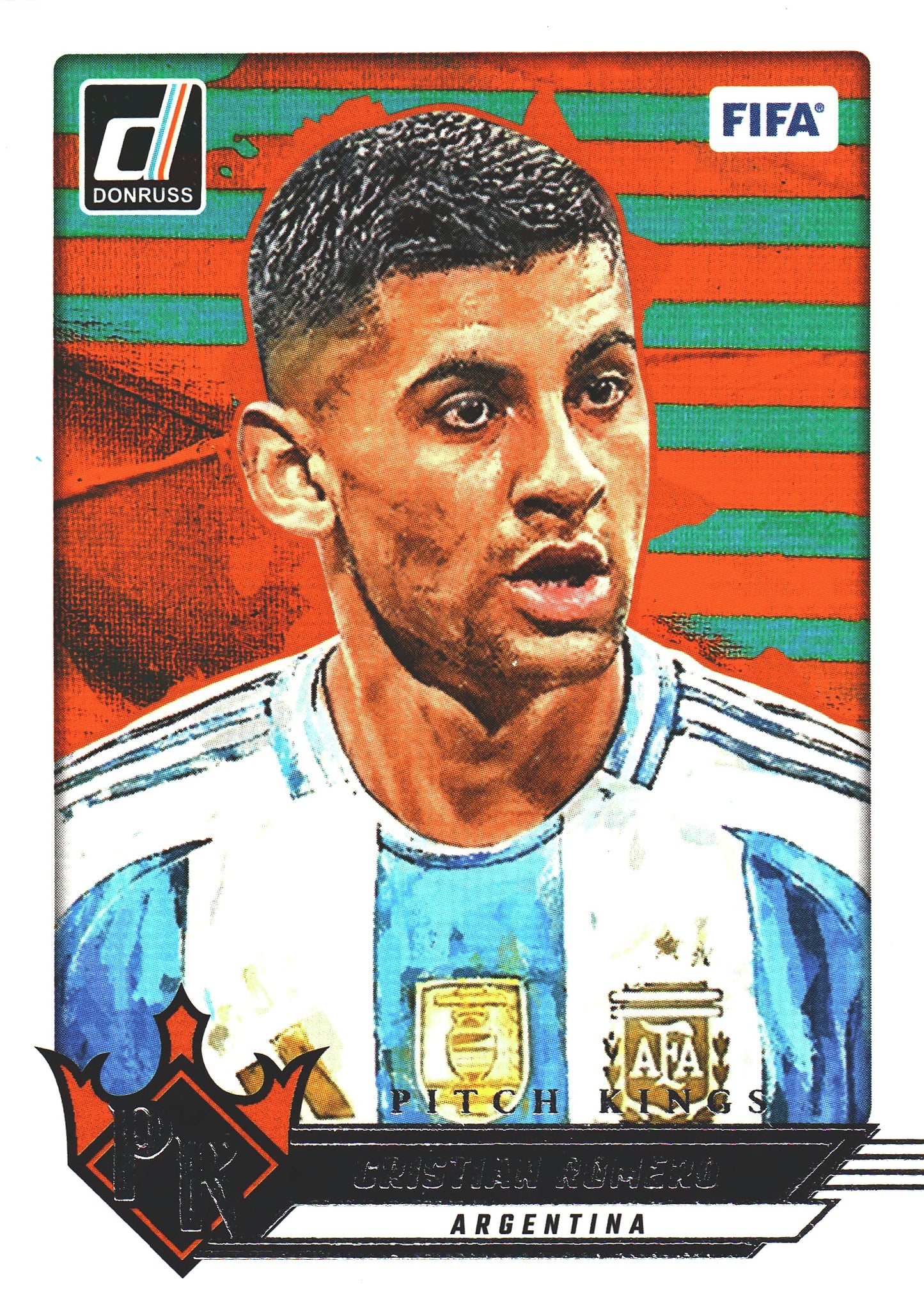 2024 Panini Donruss Pitch Kings Silver Cristian Romero #17 Argentina