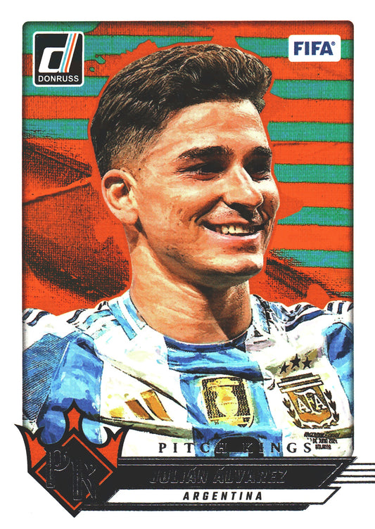 2024 Panini Donruss Pitch Kings Silver Julian Alvarez #22 Argentina