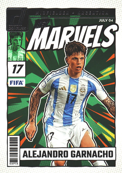 2024 Panini Donruss Net Marvels Silver Alejandro Garnacho #14 Argentina
