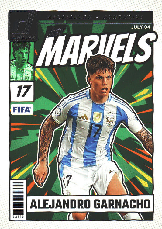 2024 Panini Donruss Net Marvels Silver Alejandro Garnacho #14 Argentina