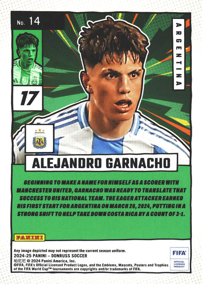 2024 Panini Donruss Net Marvels Silver Alejandro Garnacho #14 Argentina