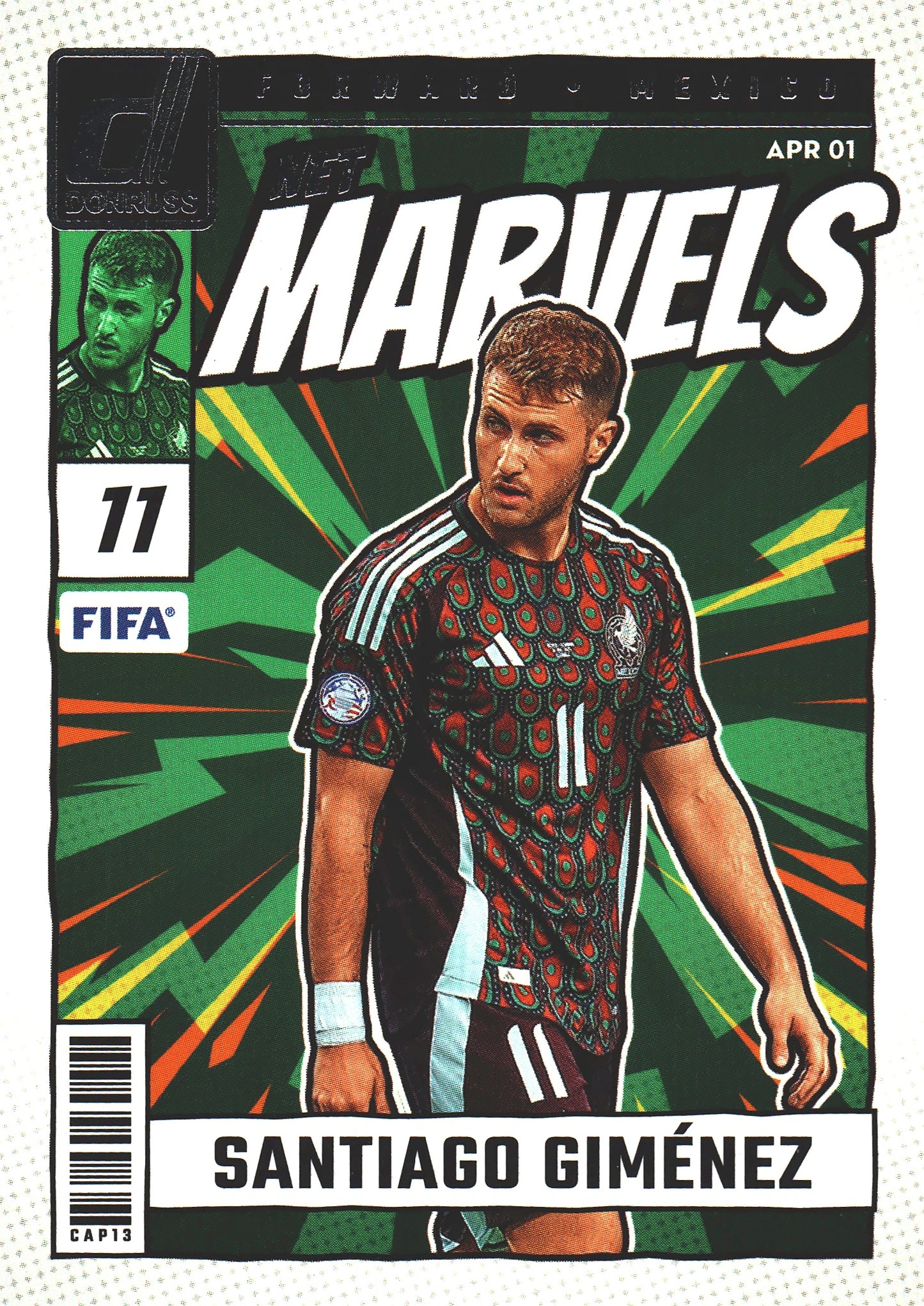 2024 Panini Donruss Net Marvels Silver Santiago Gimenez #17 Mexico
