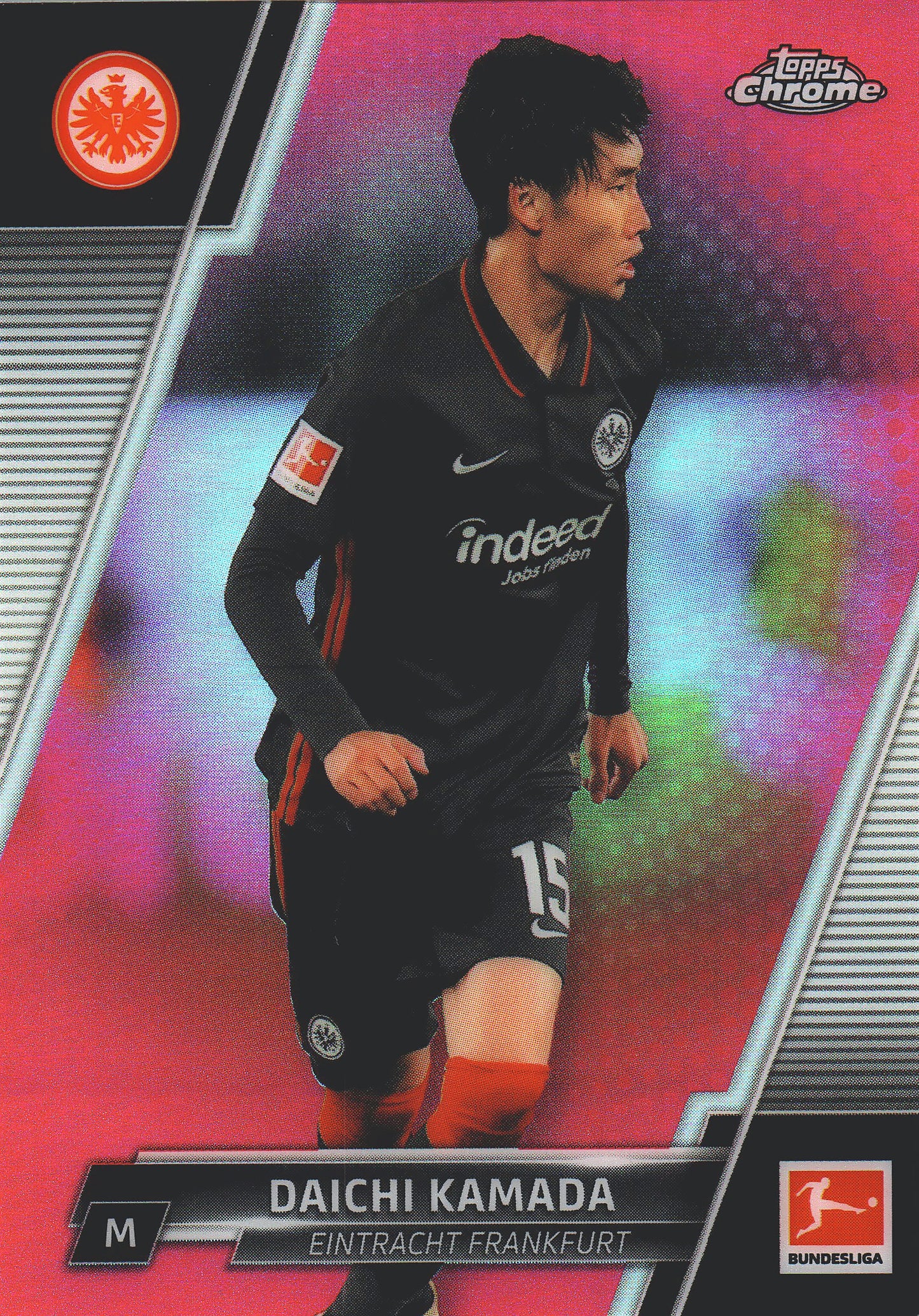 2021 Topps Chrome Bundesliga Magenta /399 Daichi Kamada #39 Eintracht Frankfurt