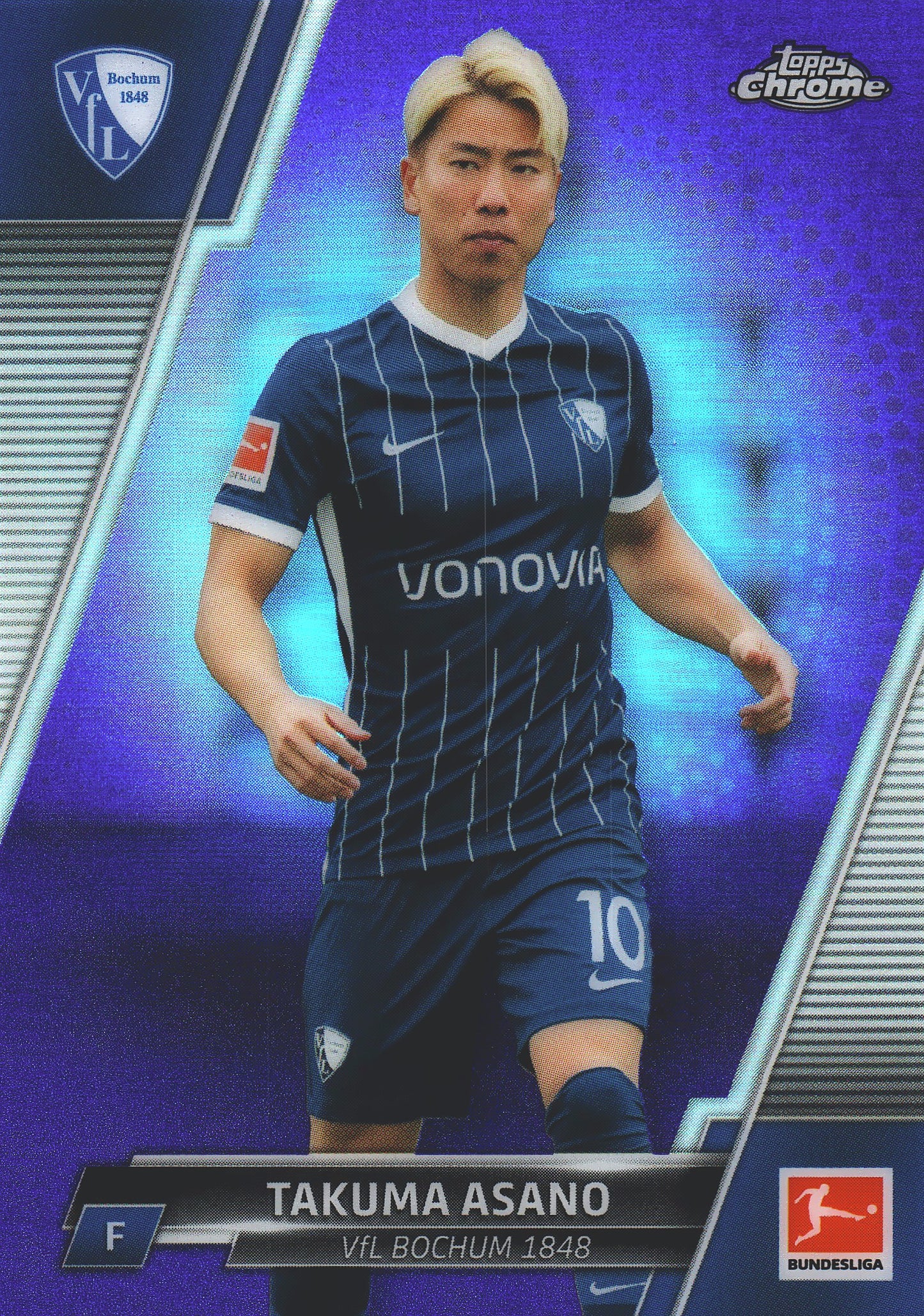 2021 Topps Chrome Bundesliga Purple /299 Takuma Asano #25 VfL Bochum 1848