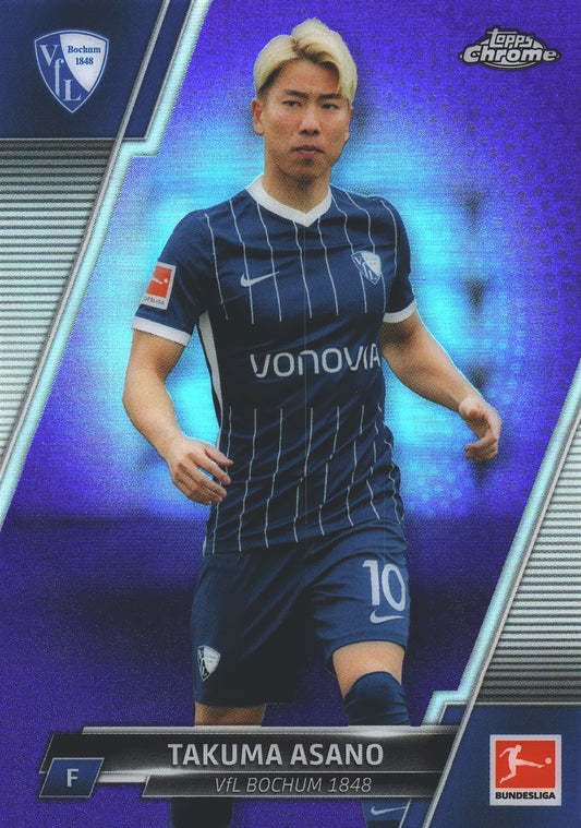 2021 Topps Chrome Bundesliga Purple /299 Takuma Asano #25 VfL Bochum 1848