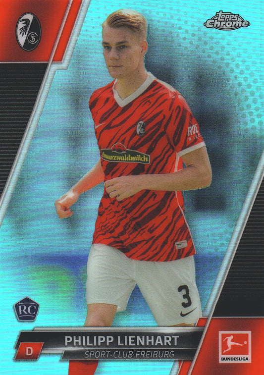 2021 Topps Chrome Bundesliga Aqua /275 Philipp Lienhart RC #43 SC Freiburg