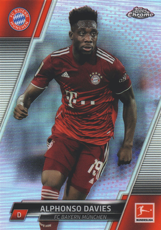 2021 Topps Chrome Bundesliga Pink /75 Alphonso Davies #82 FC Bayern Munich