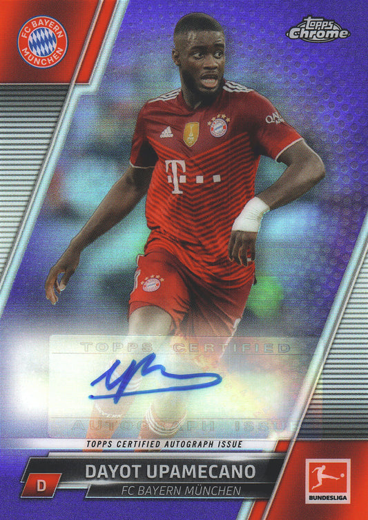 2021 Topps Chrome Bundesliga Purple Auto /199 Dayot Upamecano #BCA-DU FC Bayern Munich