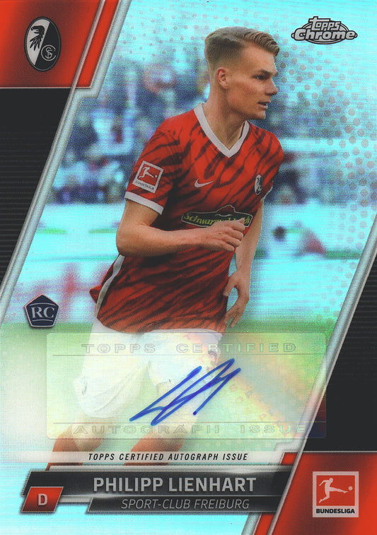 2021 Topps Chrome Bundesliga Auto RC Philipp Lienhart #BCA-PL SC Freiburg