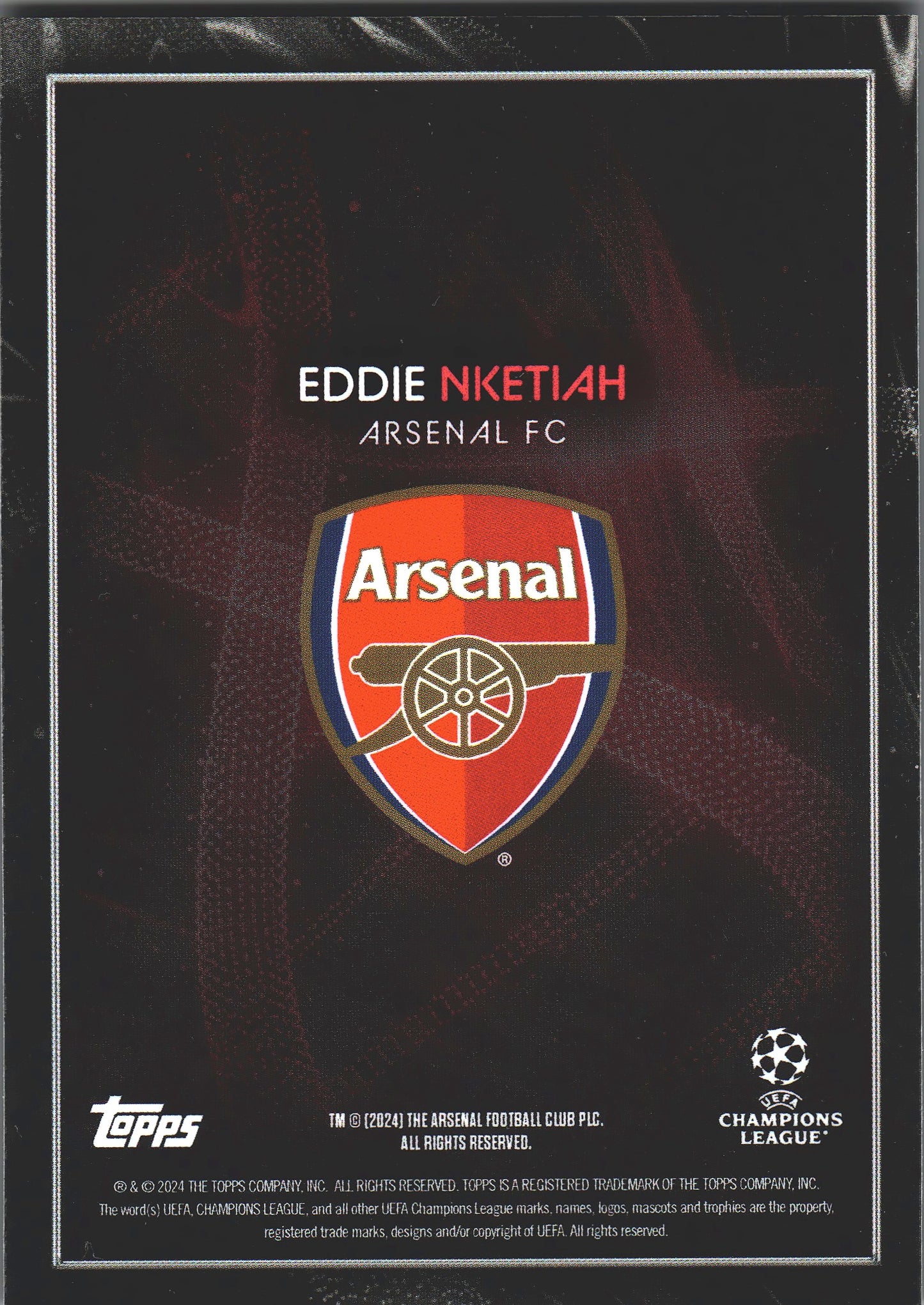 2023 Topps Knockout UCC Eddie Nketiah DNA Arsenal FC