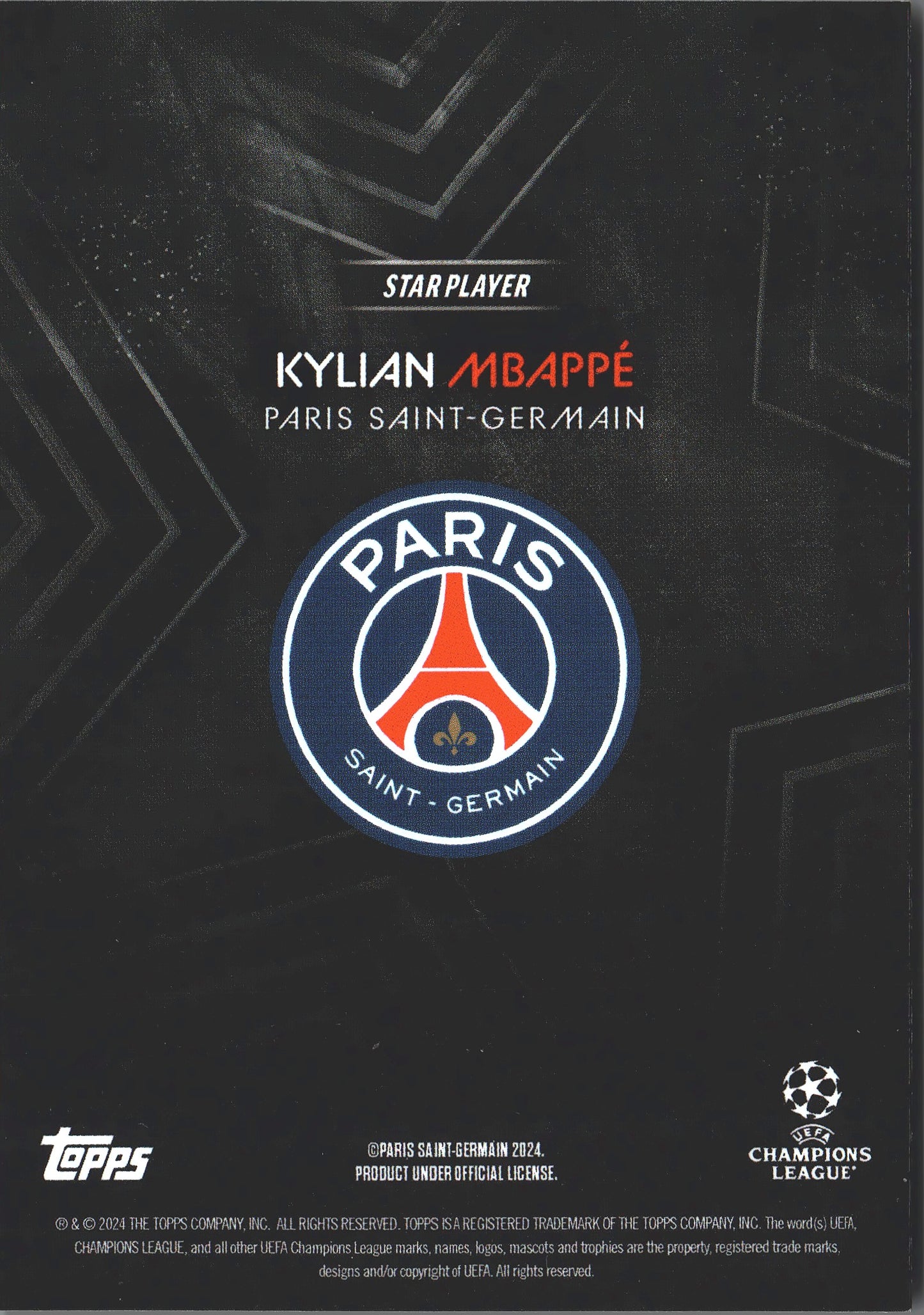 2023 Topps Knockout UCC Kylian Mbappe STP Paris Saint-Germain