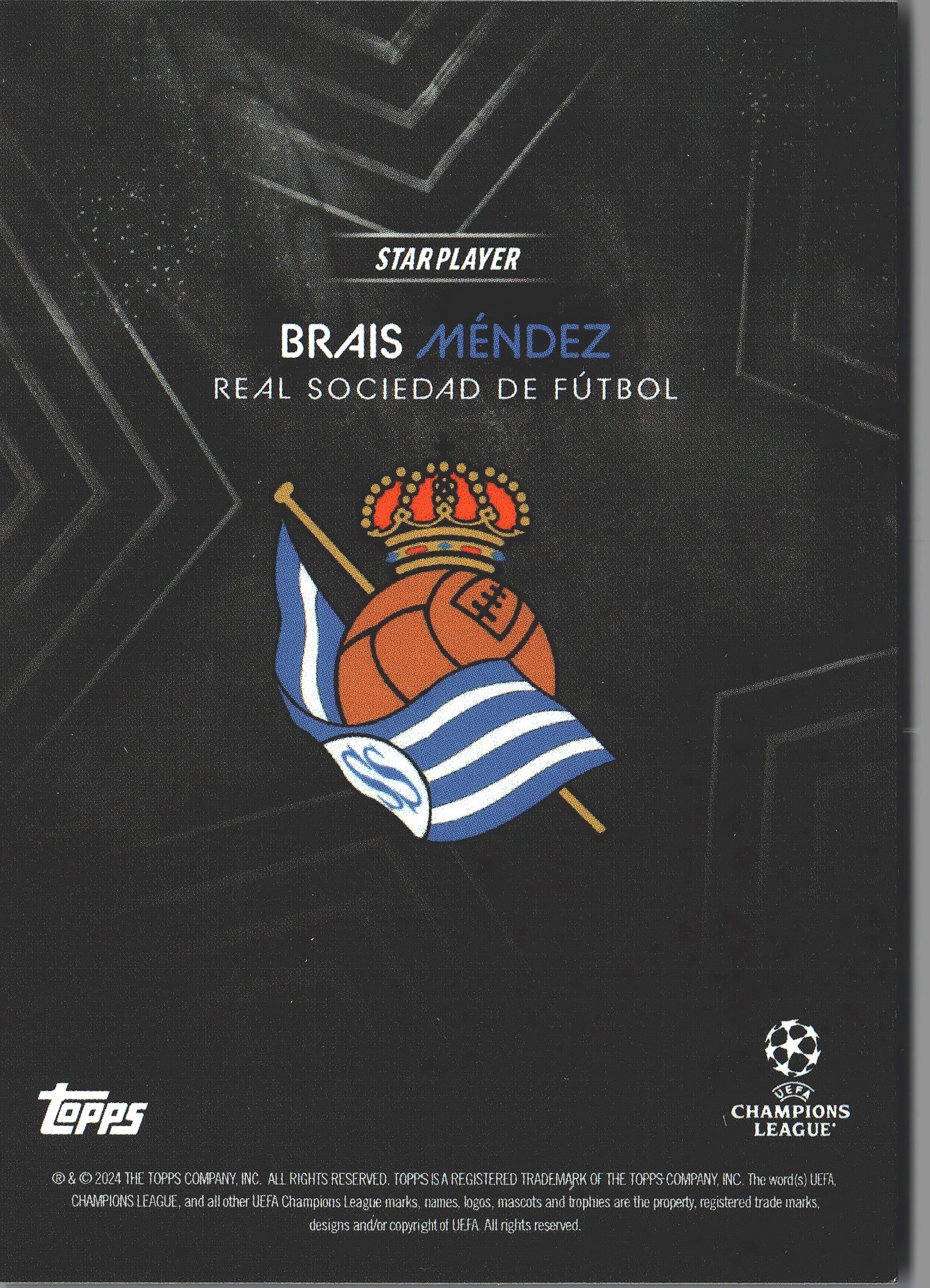 2023 Topps Knockout UCC Brais Mendez STP Real Sociedad