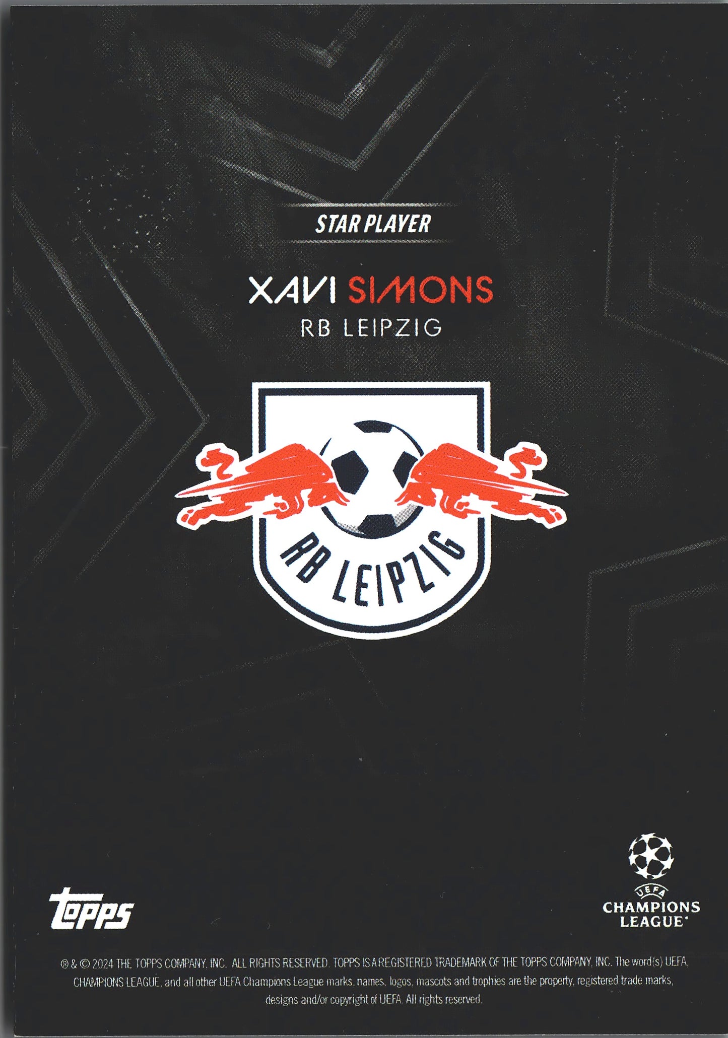 2023 Topps Knockout UCC Xavi Simons STP RB Leipzig