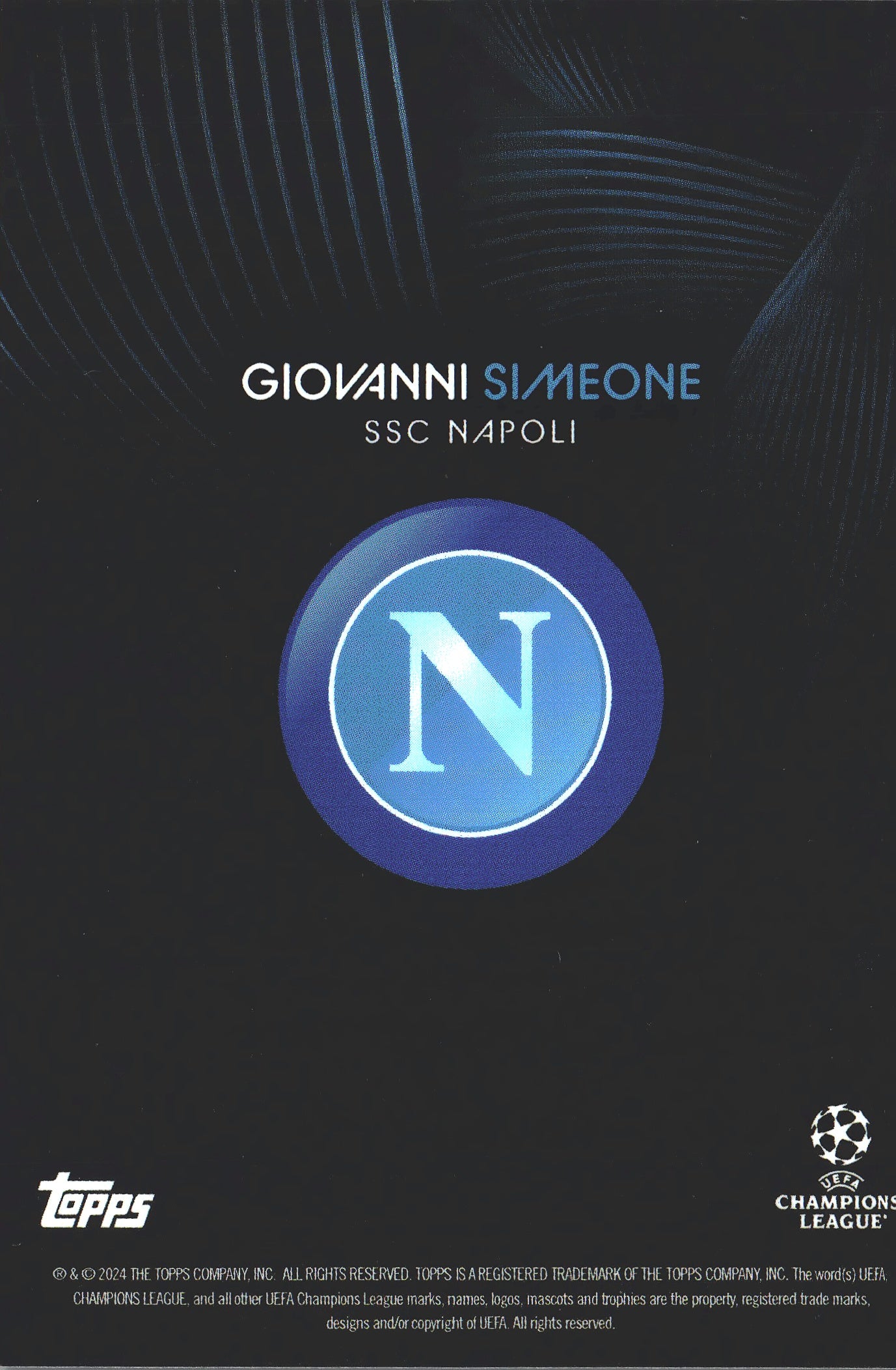 2023 Topps Knockout UCC Giovanni Simeone CS Napoli