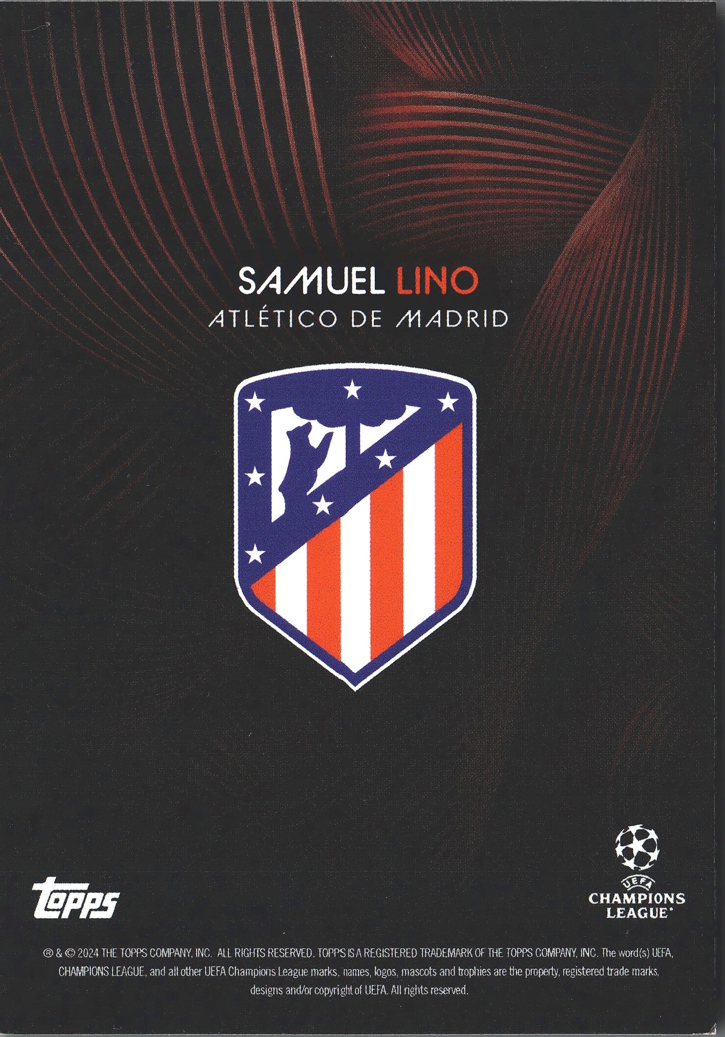 2023 Topps Knockout UCC Samuel Lino CS Atletico Madrid