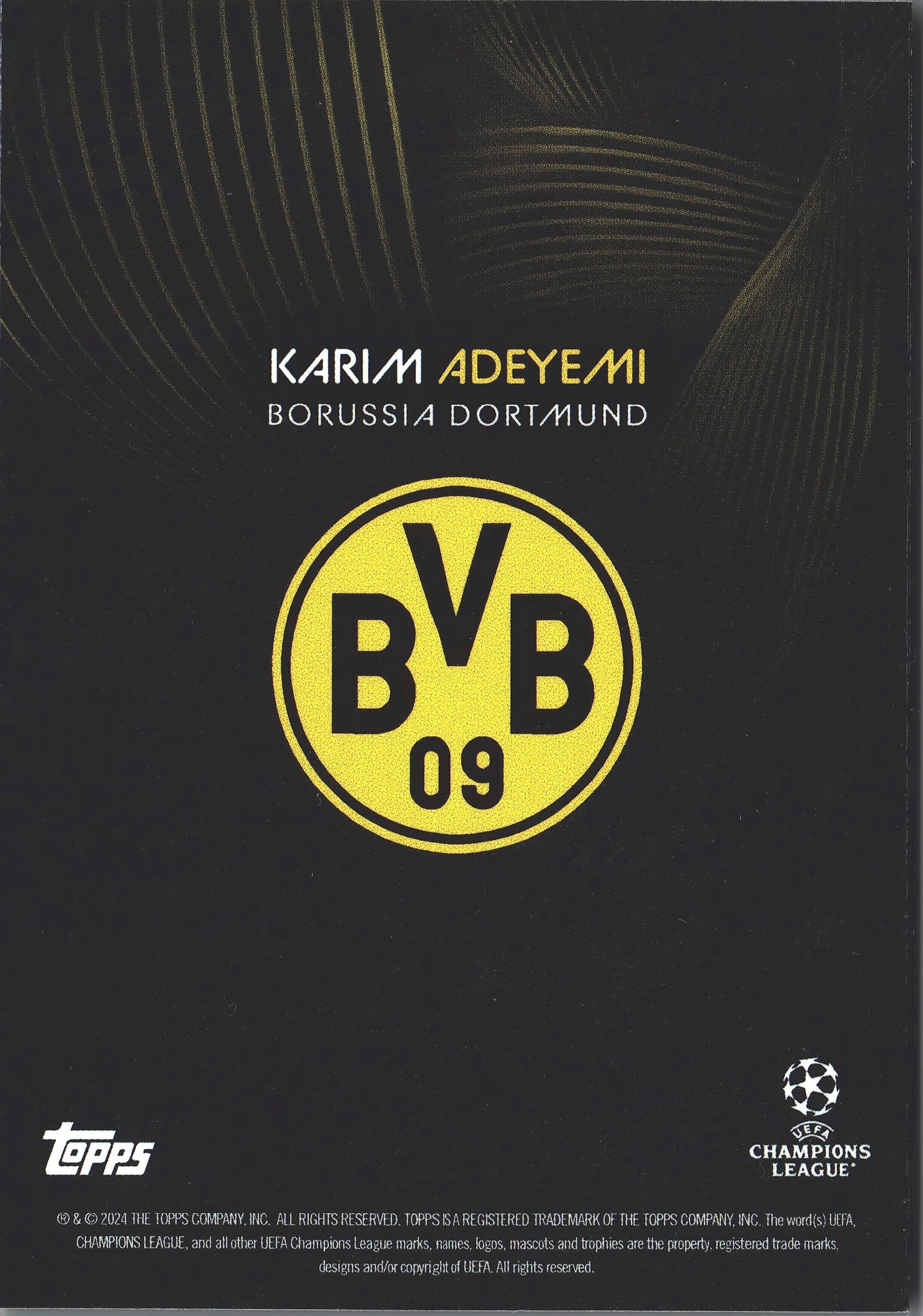 2023 Topps Knockout UCC Karim Adeyemi CS Borussia Dortmund
