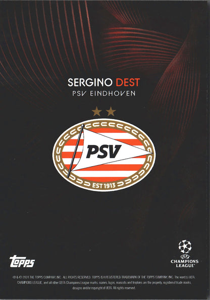 2023 Topps Knockout UCC Sergino Dest CS PSV Eindhoven