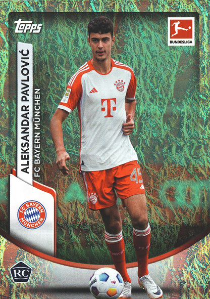 2023 Topps Bundesliga Jade Edition RC Aleksandar Pavlovic #88 FC Bayern Munchen
