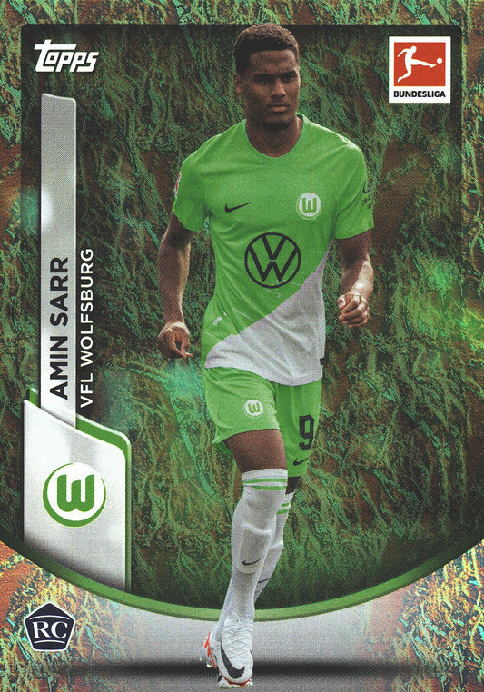 2023 Topps Bundesliga Jade Edition RC Amin Sarr #98 VfL Wolfsburg