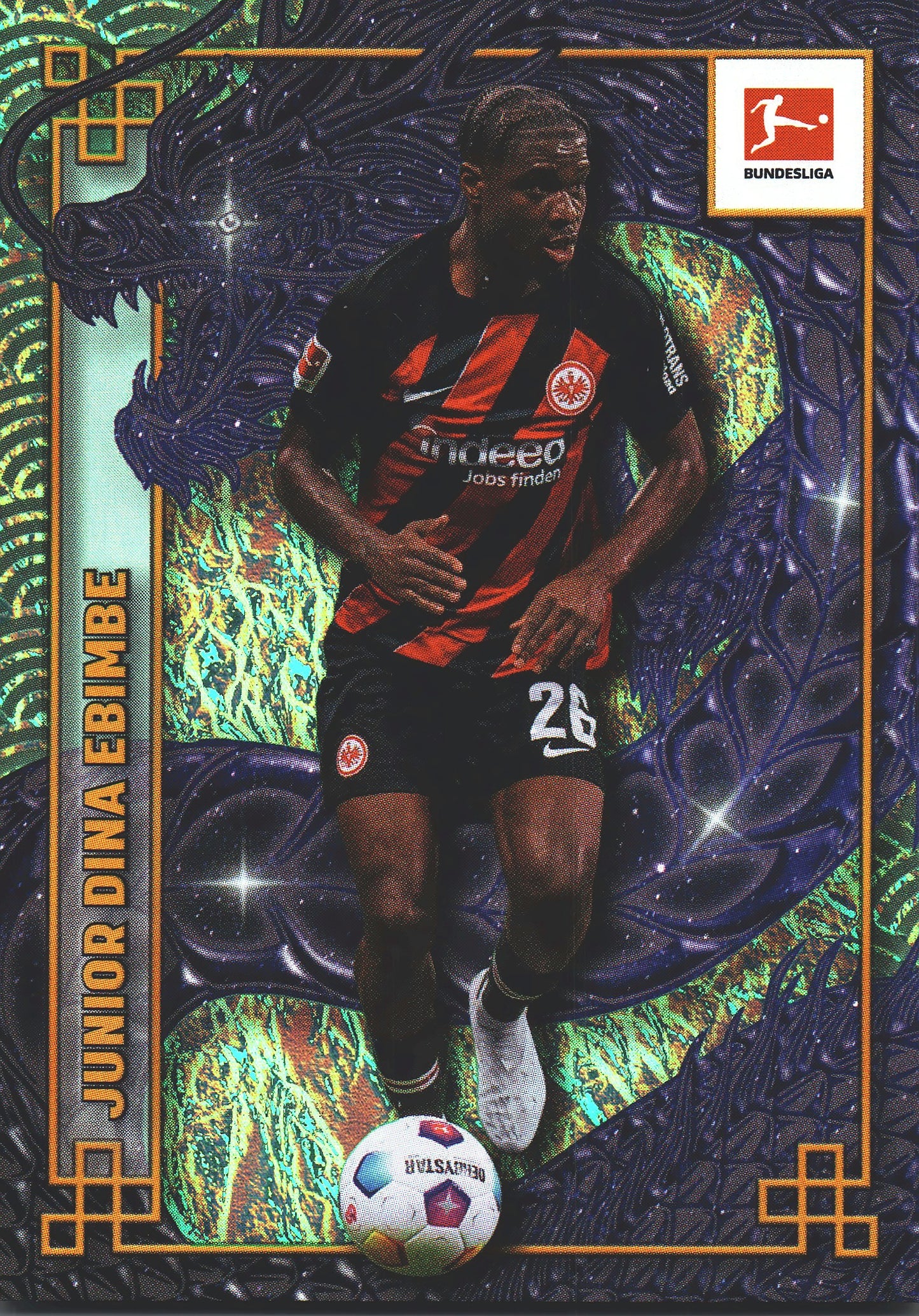 2023 Topps Bundesliga Jade Edition Dragonheart Junior Dina Ebimbe #DH-9 Eintracht Frankfurt
