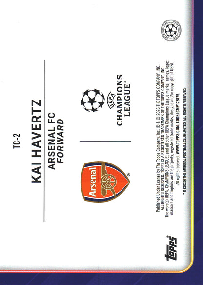 2025 Topps UCC Trophy Chasers Kai Havertz #TC-2 Arsenal FC