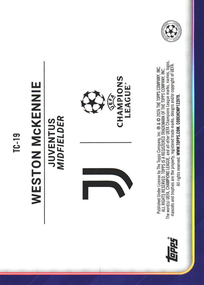 2025 Topps UCC Trophy Chasers Weston McKennie #TC-19 Juventus