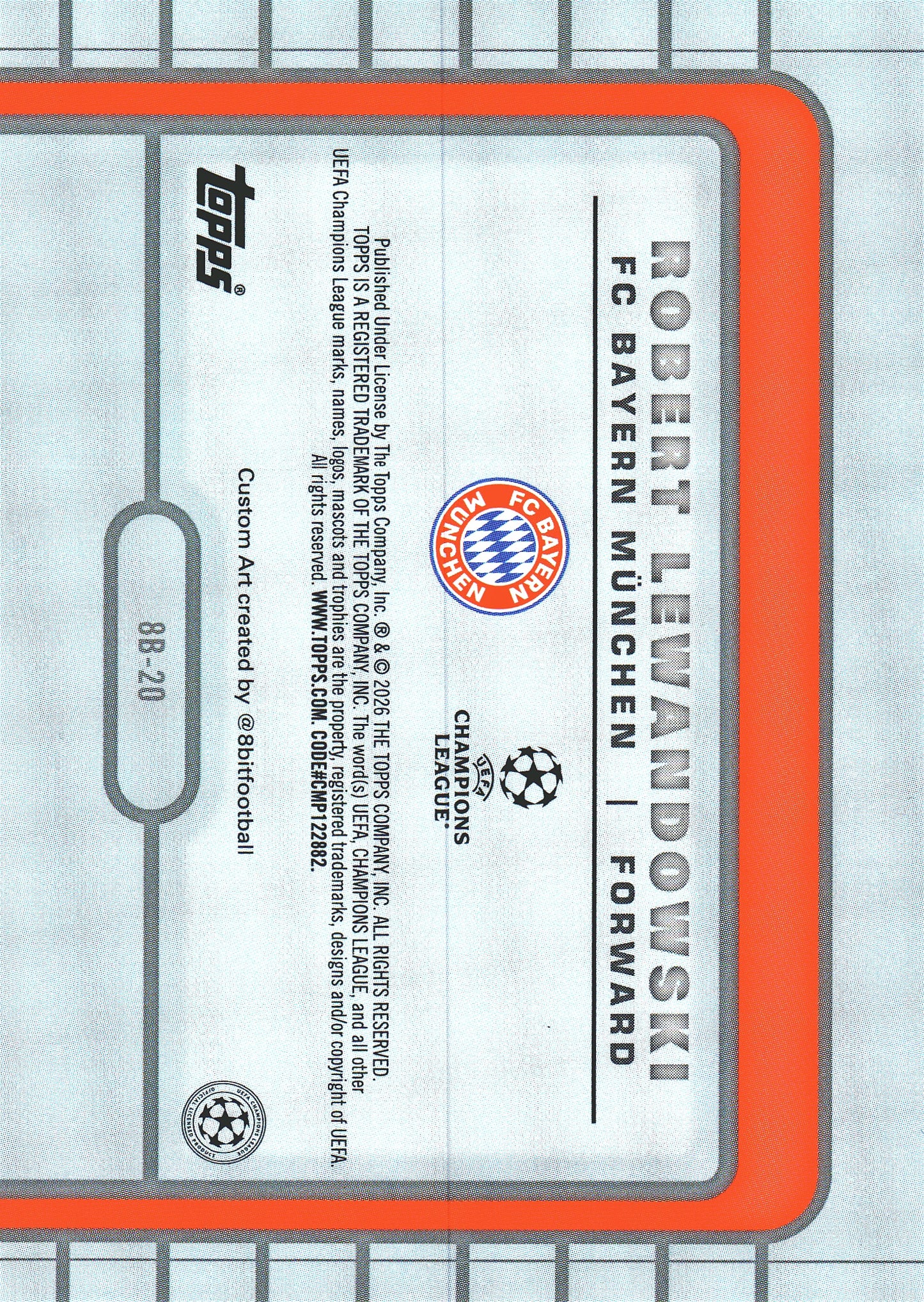 2025 Topps UCC 8 Bit Shots Robert Lewandowski #8B-20 FC Bayern Munchen