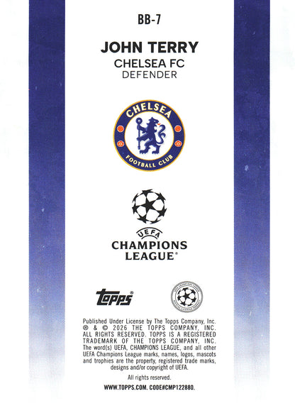 2025 Topps UCC Legendary Numbers John Terry #BB-7 Chelsea FC
