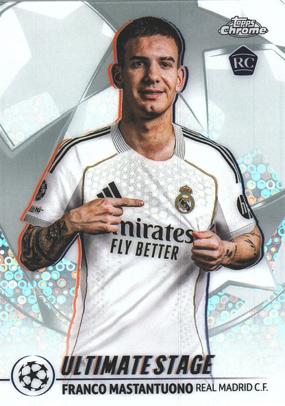 2025 Topps UCC Ultimate Stage Chrome Franco Mastantuono #US-21 Real Madrid CF
