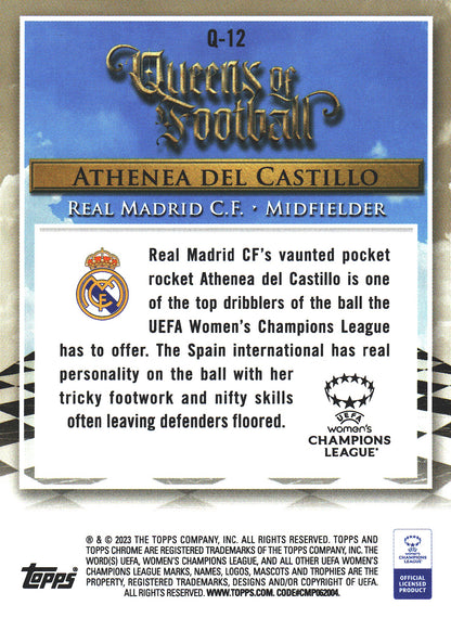2022 Topps Chrome UCC Women's Queens of Football Athenea Del Castillo #Q-12 Real Madrid
