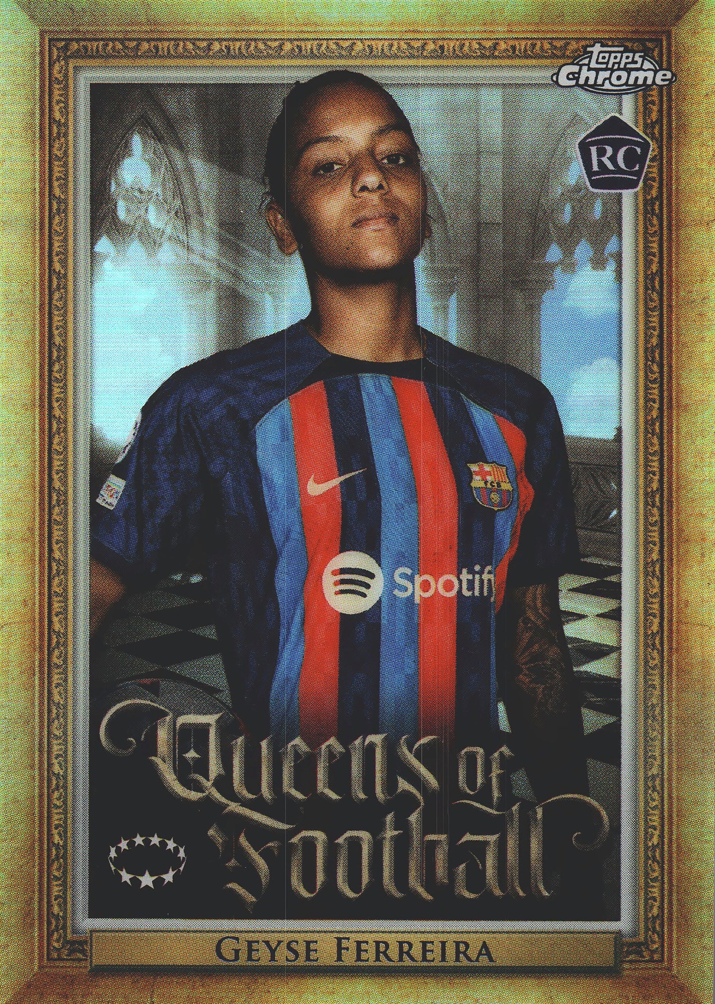 2022 Topps Chrome UCC Women's Queens of Football Geyse Ferreira #Q-18 FC Barcelona
